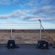 Temporary fencing system for Keflavik Airport