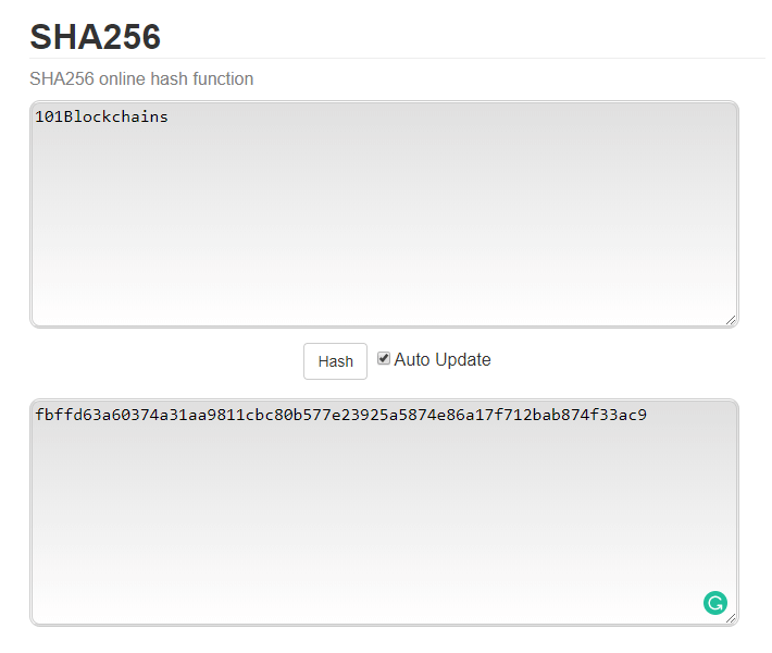 cryptographic hashing