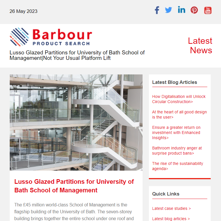Lusso Glazed Partitions for University of Bath School of Management|Not Your Usual Platform Lift