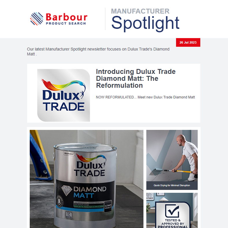 Manufacturer Spotlight |Introducing Dulux Trade Diamond Matt: The Reformulation