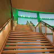 LED handrail specified at The SSE Hydro arena, Glasgow