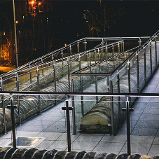 Lighted handrails & balustrades for shopping centre