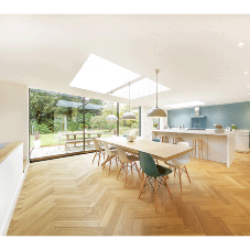 Fixed flat rooflight fills Hampshire extension with natural daylight